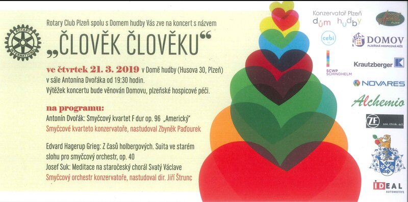 21.3.2019  -  Charitativn&iacute; koncert &bdquo;Člověk člověku&ldquo;